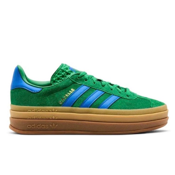 Adidas Green and Blue Sneakers - Picture 2 of 4